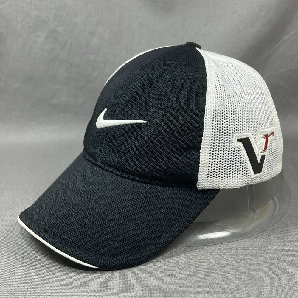 Nike Golf One VR Swoosh Flexfit M/L Hat Cap Black Trucker Mesh Running Dad Mens - Picture 6 of 15
